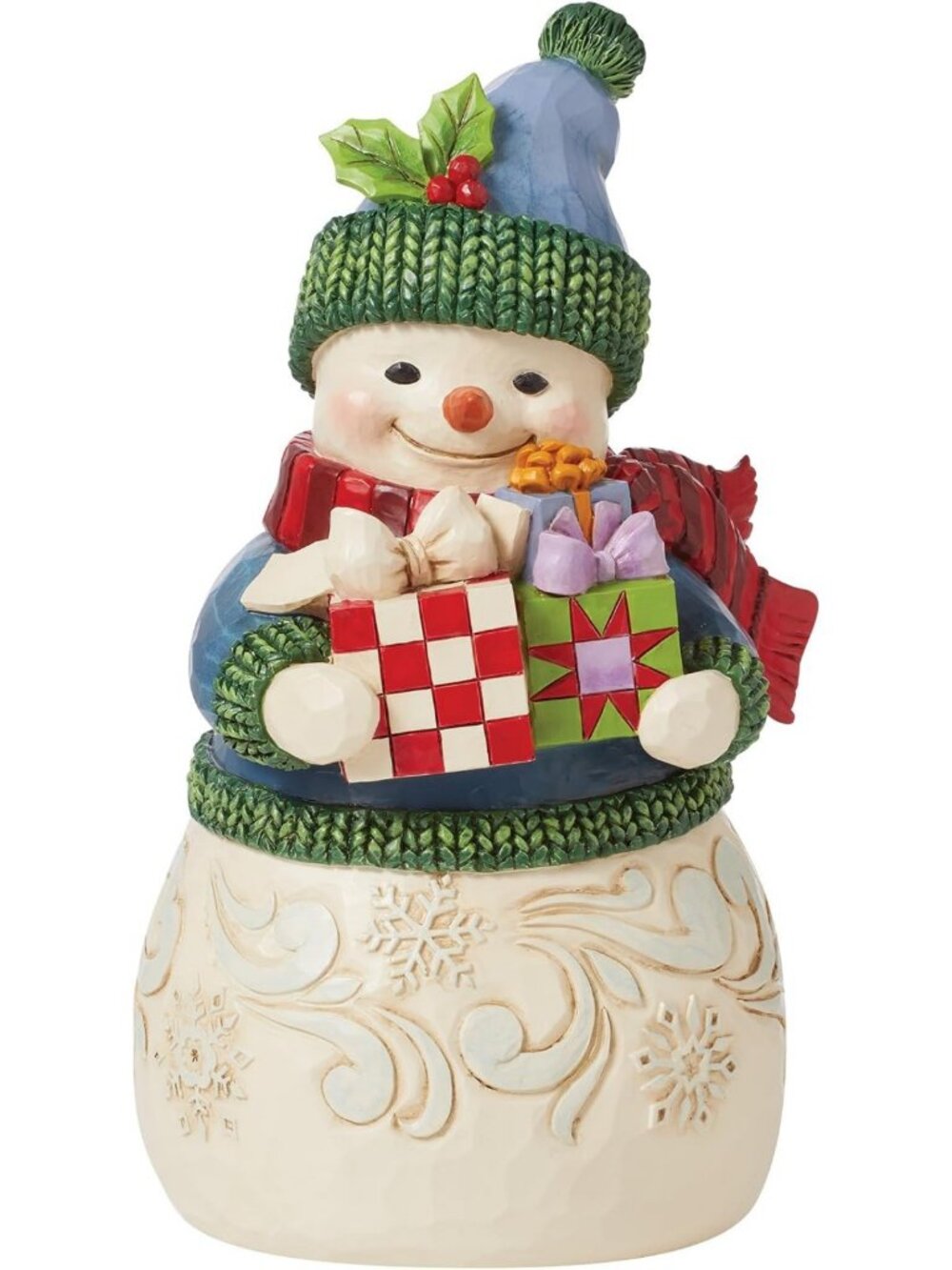 Charming Snowman Figurine, 8.46-Inch, Colorful Heartwood Creek Decor, Holiday